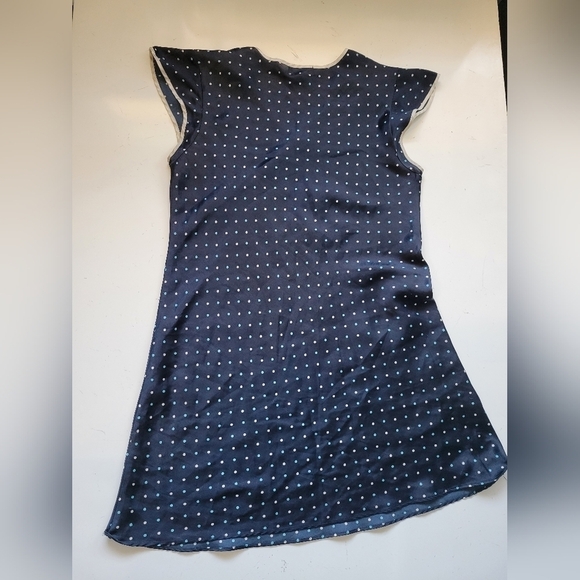 Vntg Nine & Company Polka-dot Satin Dress Size Small - Picture 8 of 10